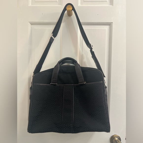 Coach Unisex Hudson Commuter Signature Briefcase Laptop Travel Bag Black - Picture 4 of 9
